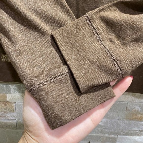 Ralph lauren brown elbow patch shoulder zip top - Picture 7 of 12